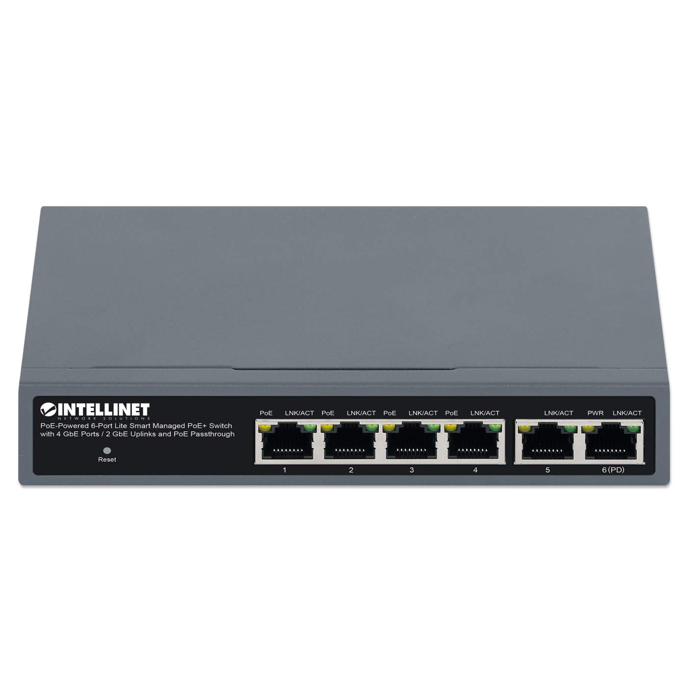 PoE-Powered 6-Port Lite Smart Managed PoE+ Switch mit 4 GbE-Ports / 2 GbE-Uplinks und PoE-Passthrough Image 3