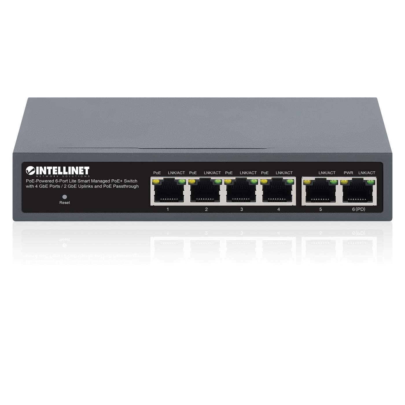 PoE-Powered 6-Port Lite Smart Managed PoE+ Switch mit 4 GbE-Ports / 2 GbE-Uplinks und PoE-Passthrough Image 5