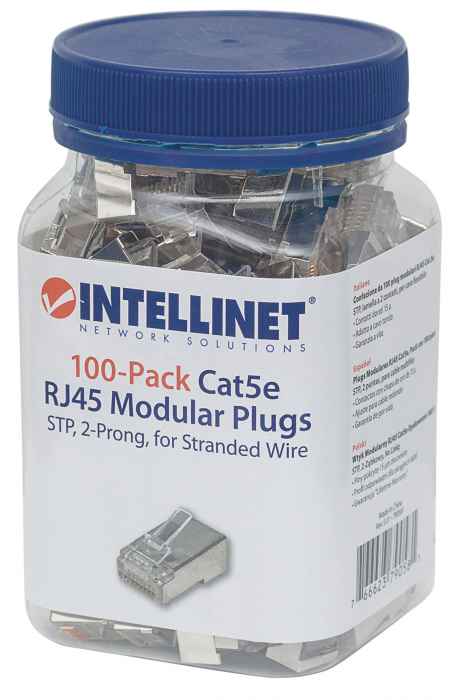 100er-Pack Cat5e RJ45-Modularstecker Packaging Image 2