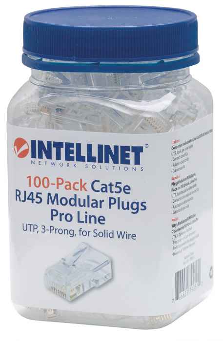 100er-Pack Cat5e RJ45-Modularstecker Pro Line Packaging Image 2