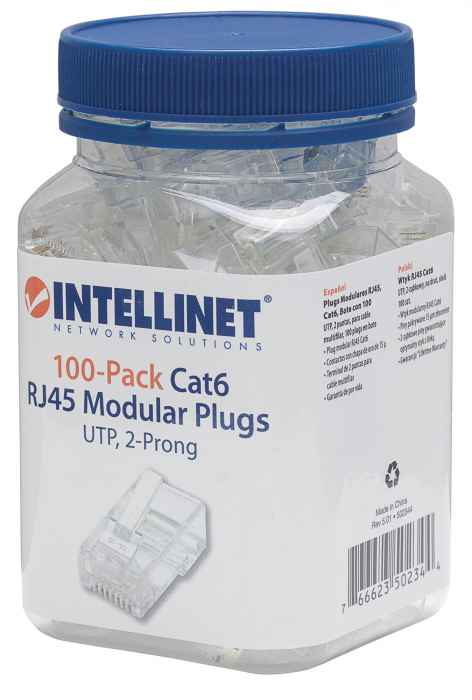 100er-Pack Cat6 RJ45-Modularstecker Packaging Image 2