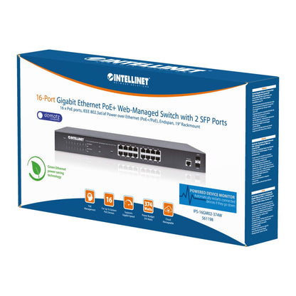 16-Port Gigabit Ethernet PoE+ Web-Managed Switch mit 2 SFP-Ports Packaging Image 2