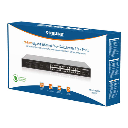 24-Port Gigabit Ethernet PoE+ Switch mit 2 SFP-Ports Packaging Image 2