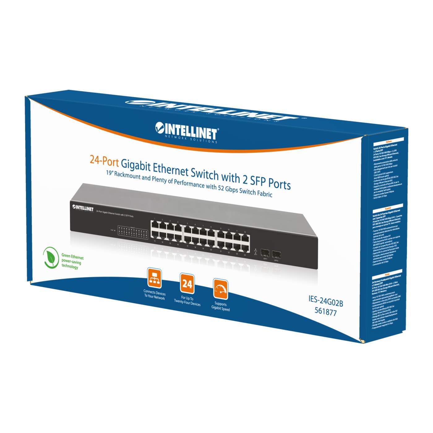 24-Port Gigabit Ethernet Switch mit 2 SFP-Ports Packaging Image 2
