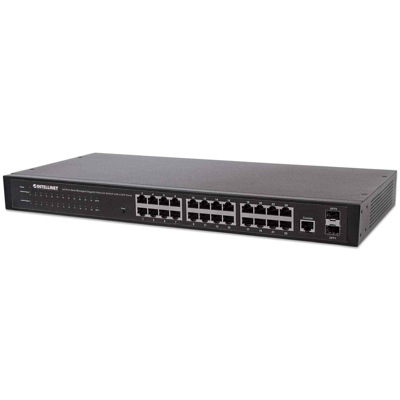 24-Port Web-Managed Gigabit Ethernet Switch mit 2 SFP-Ports Image 1