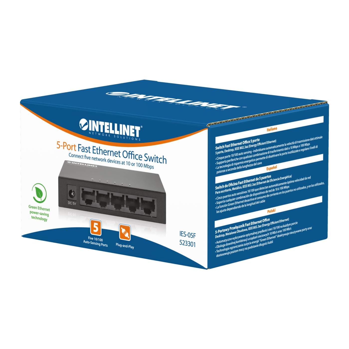 5-Port Fast Ethernet Office Switch Packaging Image 2