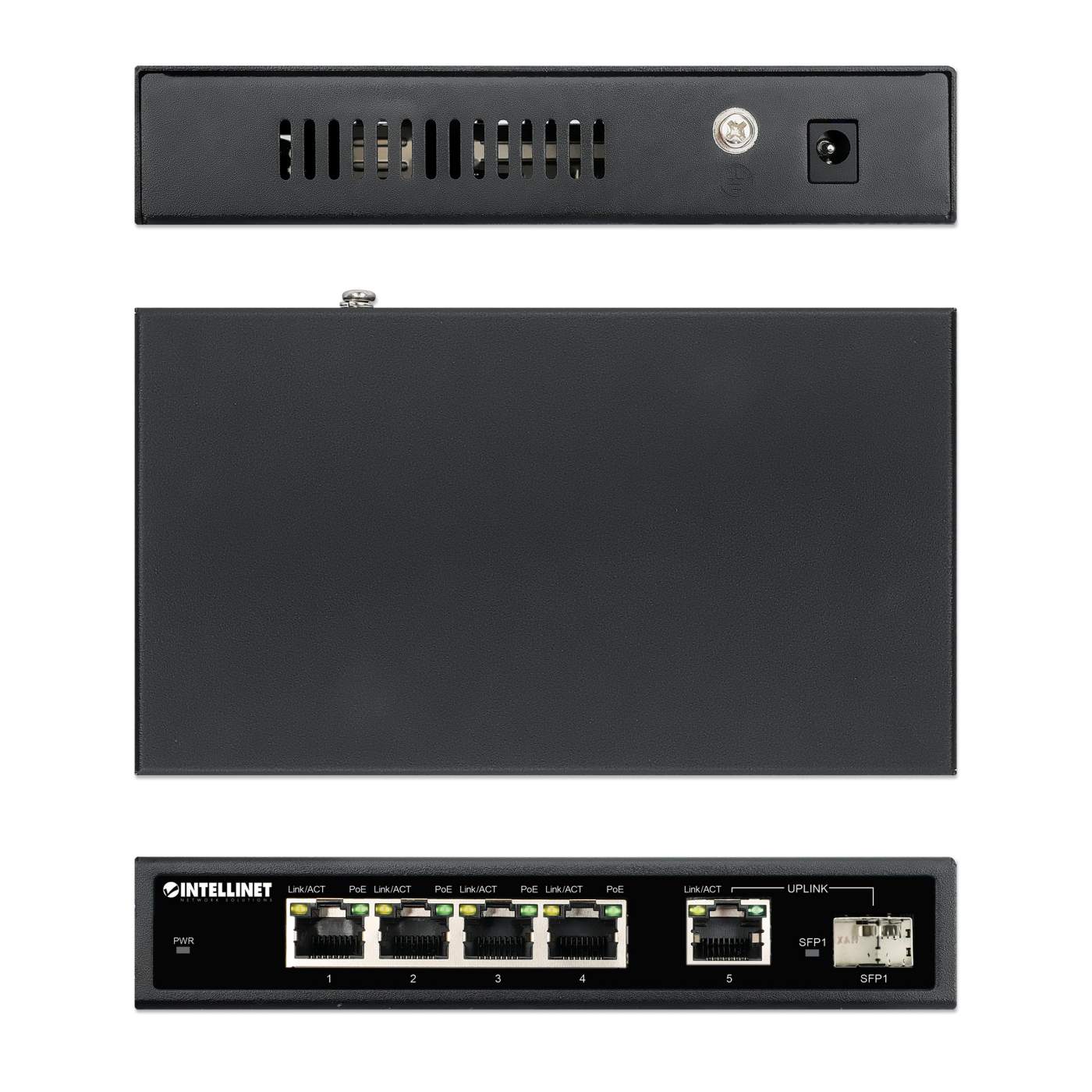 5-Port Gigabit Ethernet PoE+ Switch mit SFP-Port Image 7