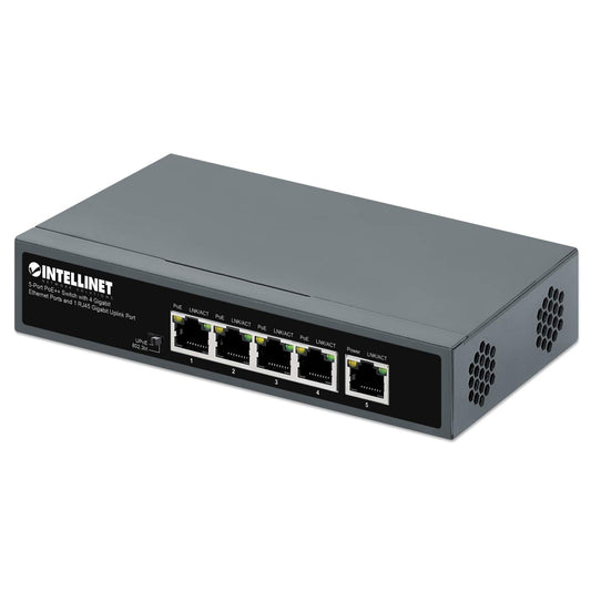 5-Port PoE++ Switch mit 4 Gigabit Ethernet-Ports und 1 RJ45 Gigabit Uplink-Port Image 1