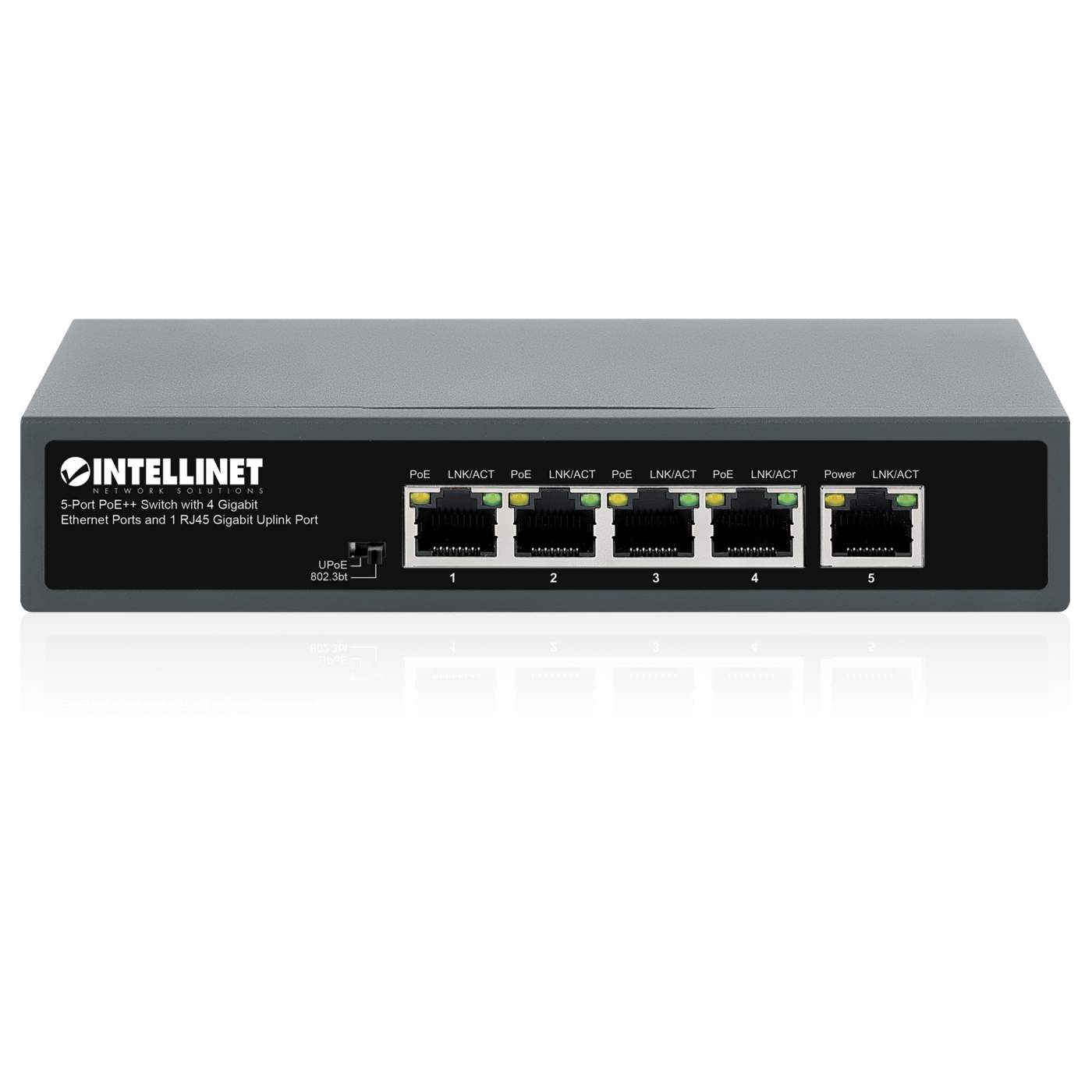 5-Port PoE++ Switch mit 4 Gigabit Ethernet-Ports und 1 RJ45 Gigabit Uplink-Port Image 5