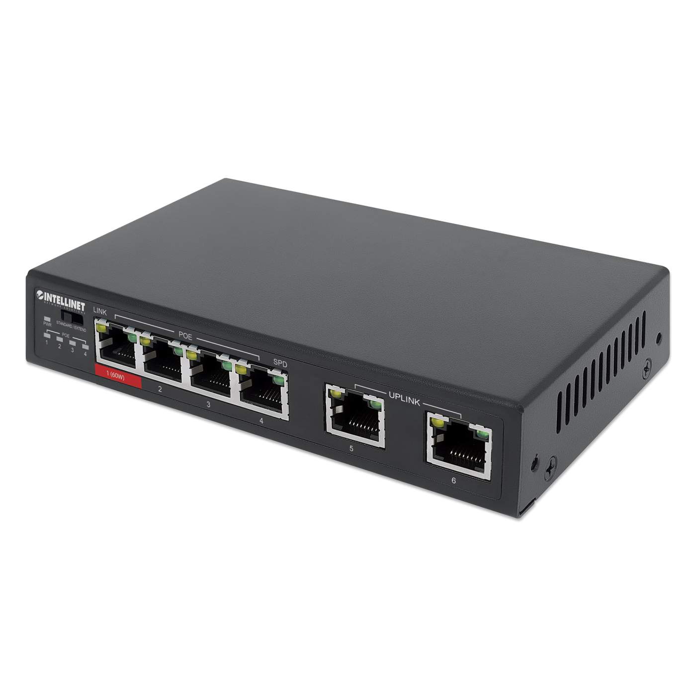 6-Port Fast Ethernet Switch mit 4 PoE-Ports (1 x High-Power PoE) Image 1