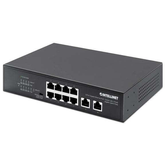 8-Port Gigabit Ethernet PoE+ Switch mit 2 RJ45 Gigabit Uplink-Ports Image 1