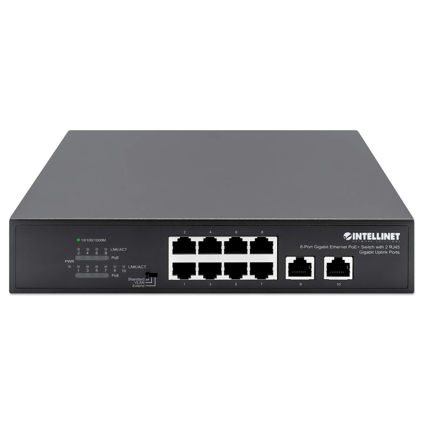 8-Port Gigabit Ethernet PoE+ Switch mit 2 RJ45 Gigabit Uplink-Ports Image 4