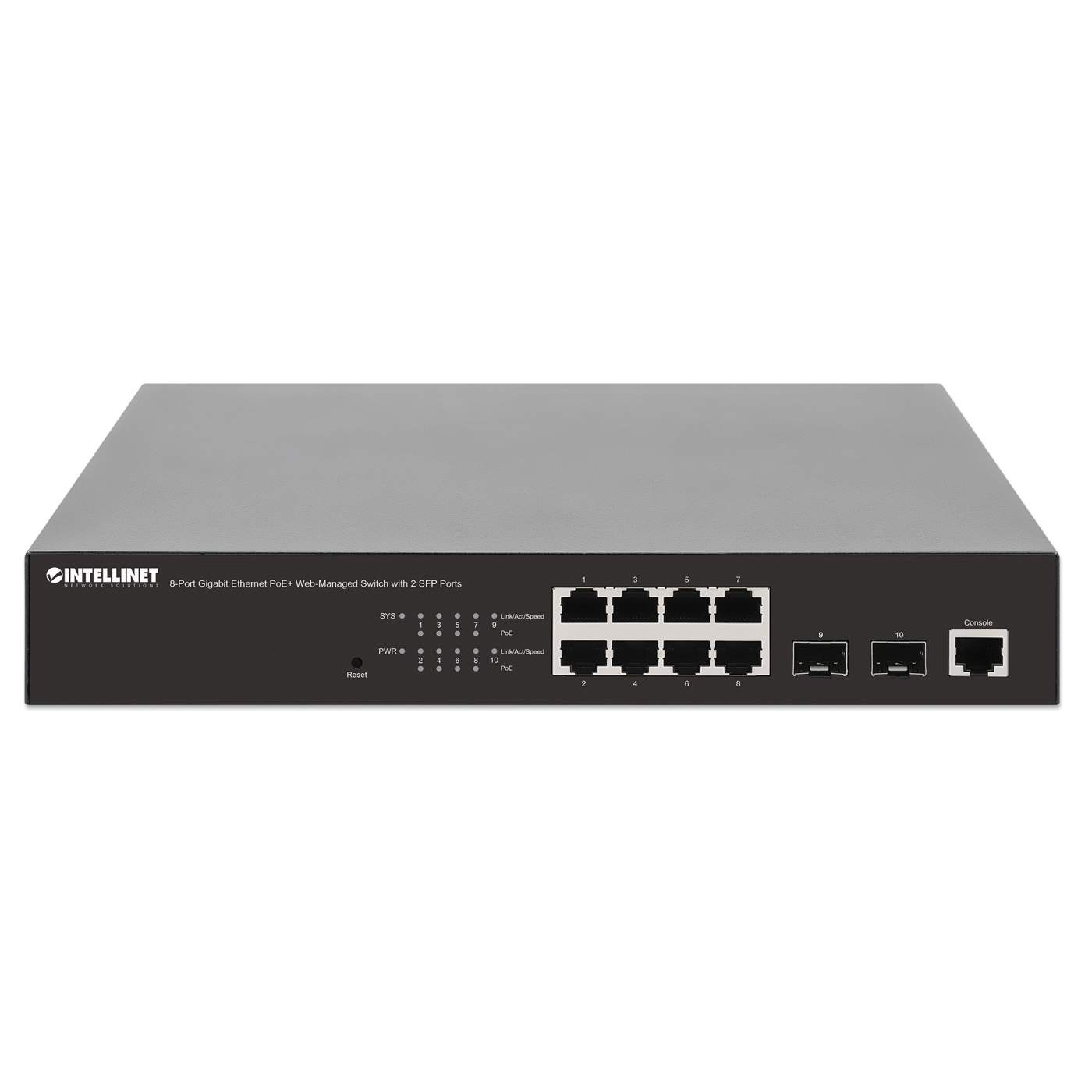 8-Port Gigabit Ethernet PoE+ Web-Managed Switch mit 2 SFP-Ports Image 4