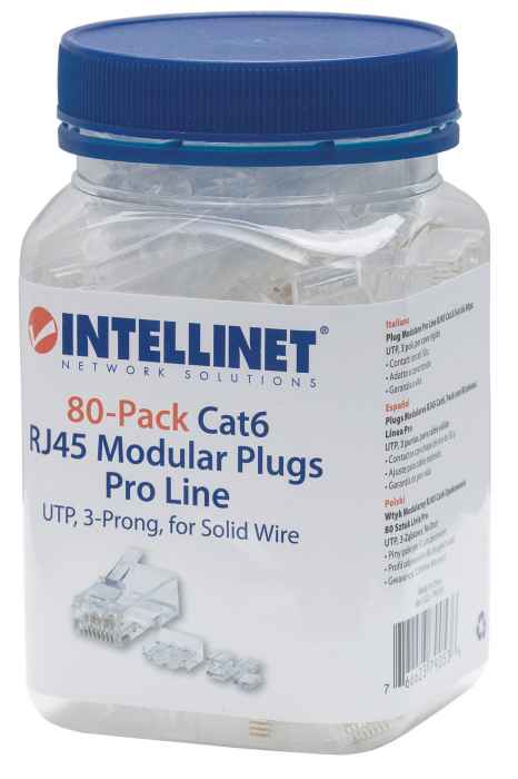 80er-Pack Cat6 RJ45-Modularstecker Pro Line Packaging Image 2