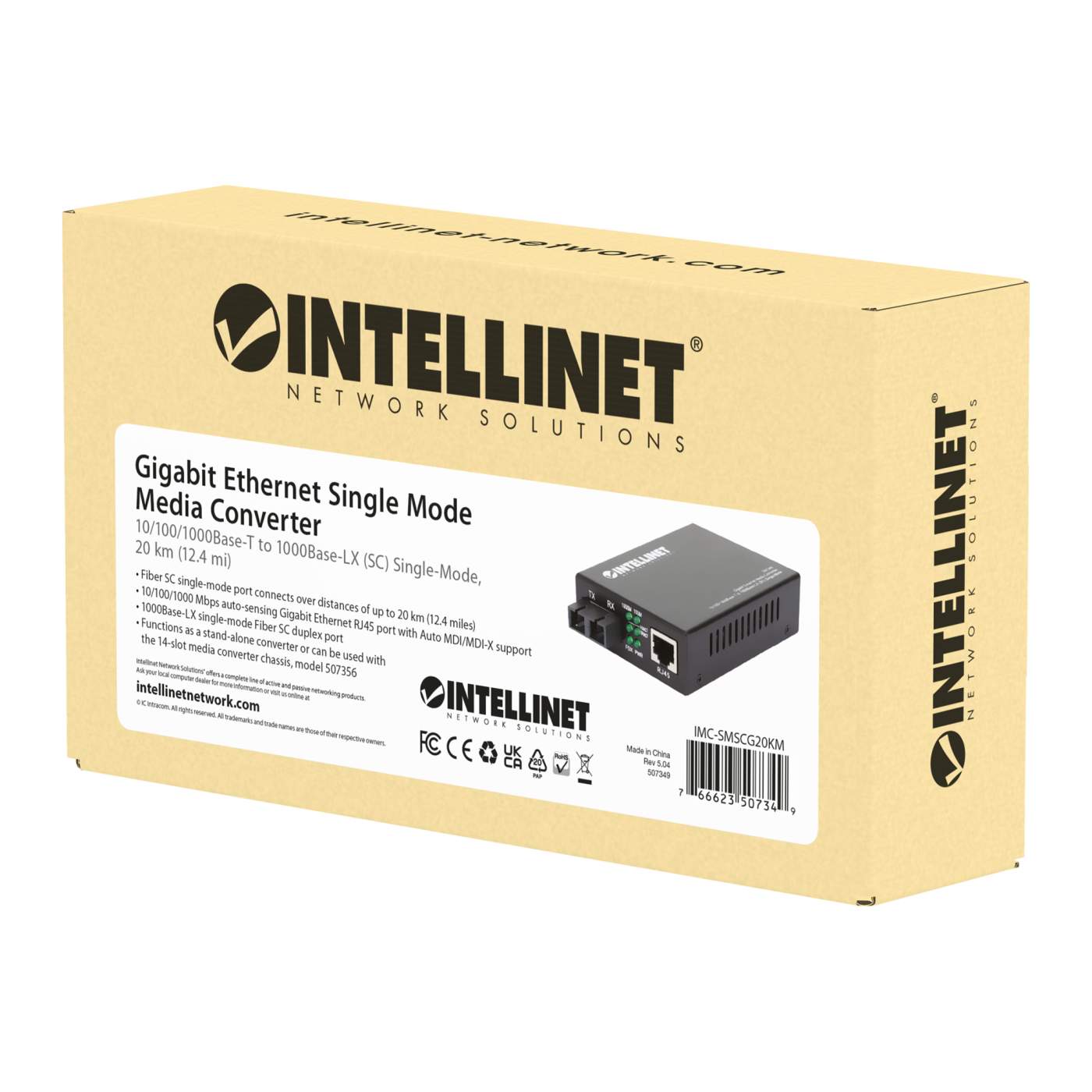 Gigabit Ethernet Singlemode Medienkonverter Packaging Image 2