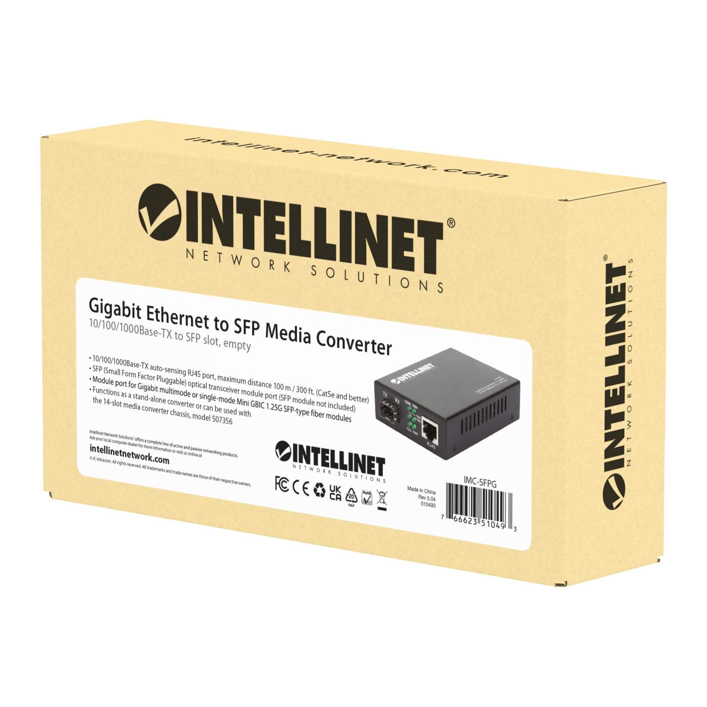 Gigabit Ethernet auf SFP-Medienkonverter Packaging Image 2