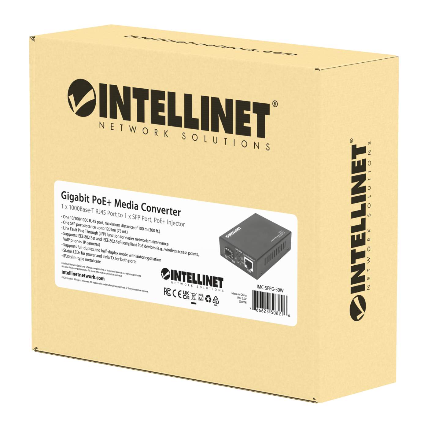 Gigabit PoE+ Medienkonverter Packaging Image 2