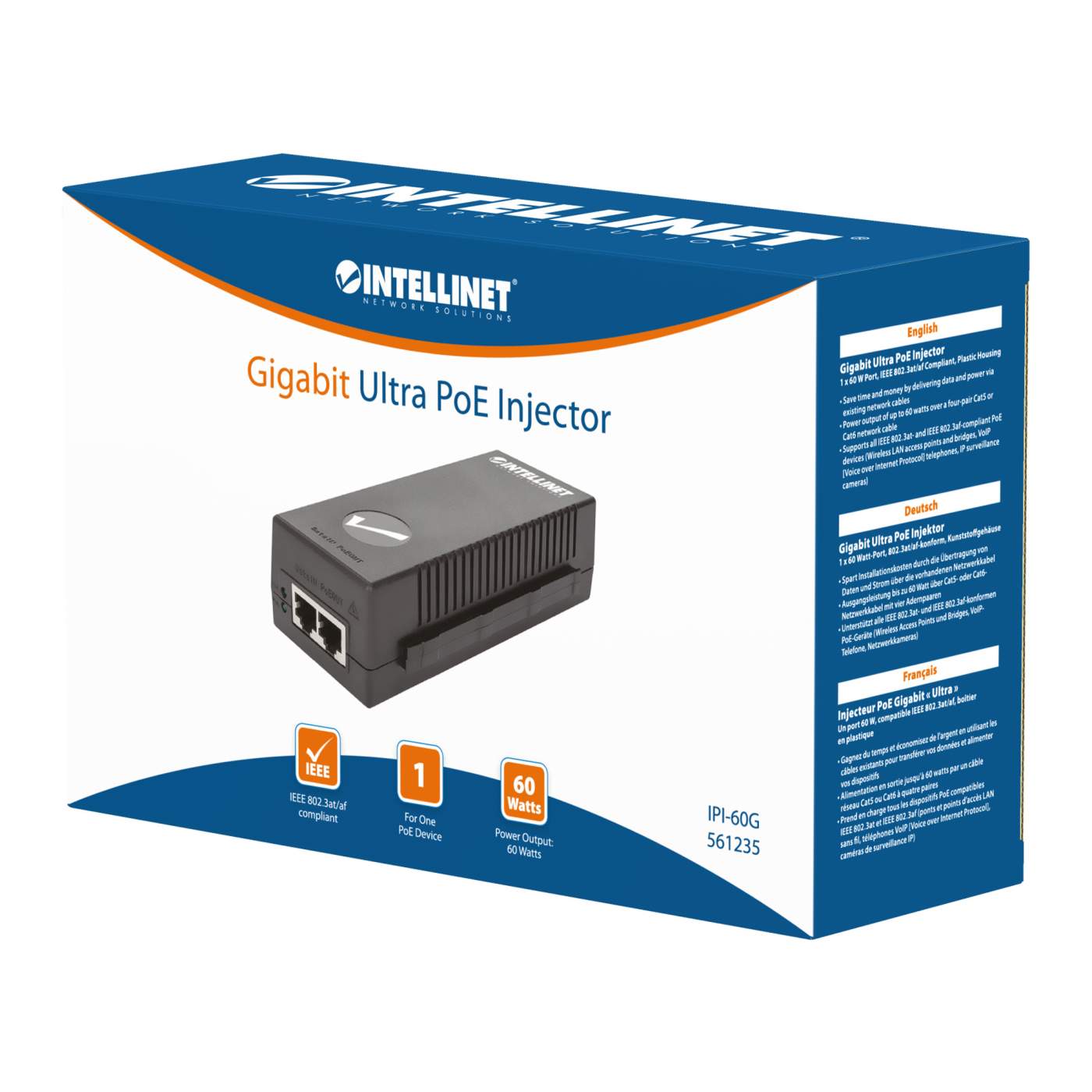 Intellinet Gigabit Ultra PoE-Injektor (561235) – Intellinet