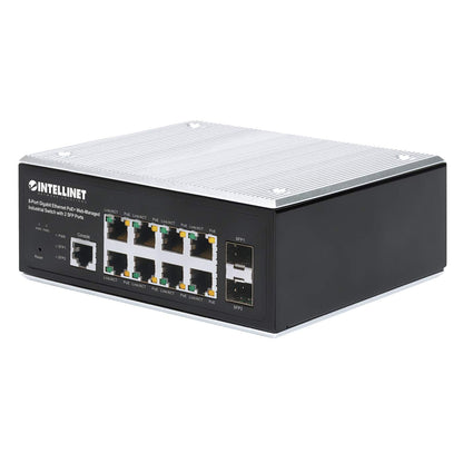 8-Port Gigabit Ethernet PoE+ Web-Managed Industrie-Switch mit 2 SFP-Ports Image 1