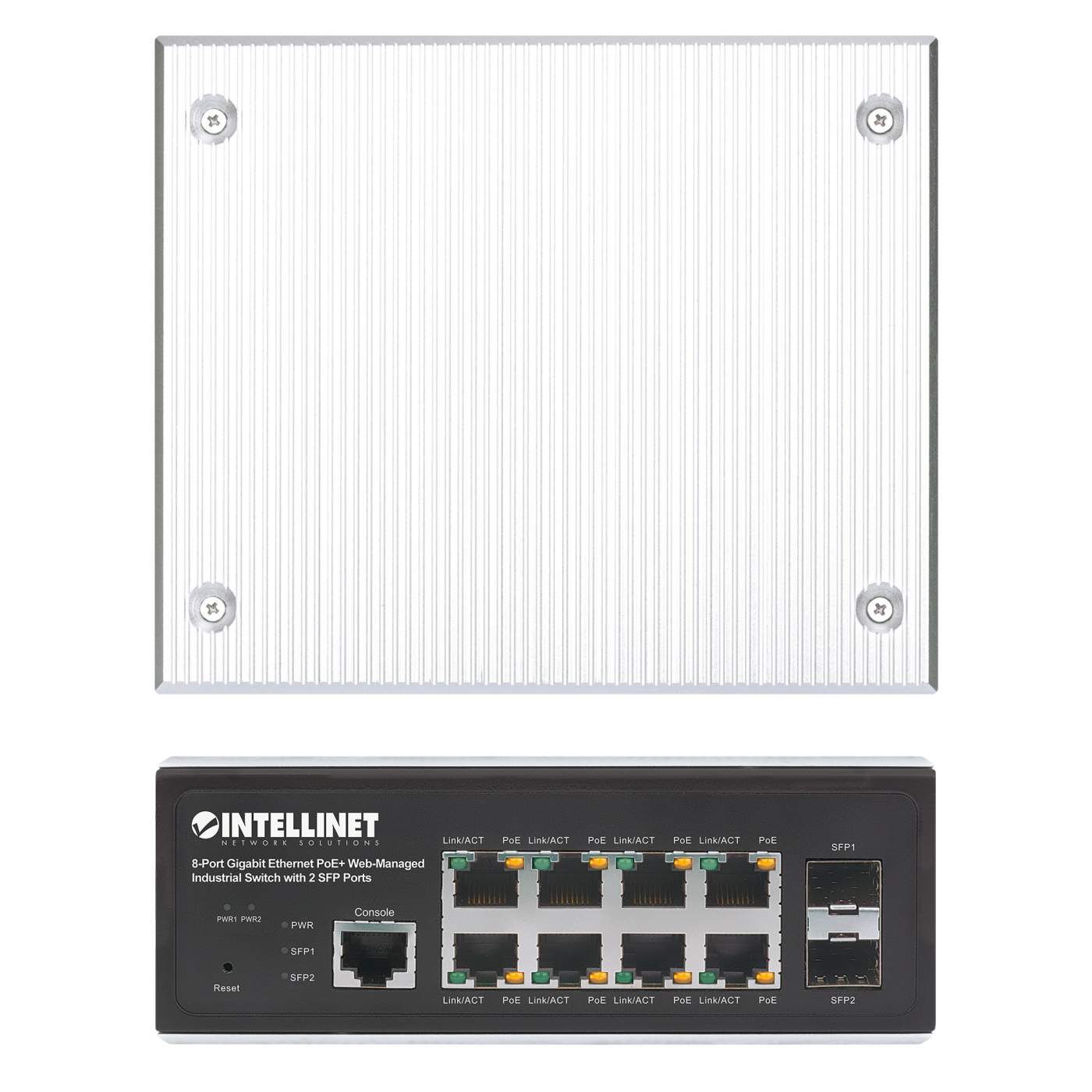8-Port Gigabit Ethernet PoE+ Web-Managed Industrie-Switch mit 2 SFP-Ports Image 5