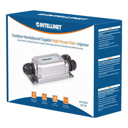 Outdoor Gigabit High-Power PoE+ Injektor mit Vandalismusschutz Packaging Image 2