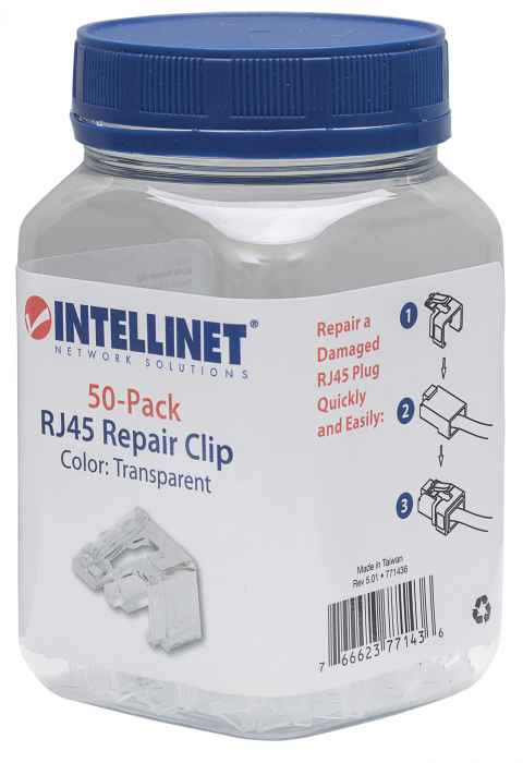 50er-Pack RJ45-Reparaturclips Packaging Image 2