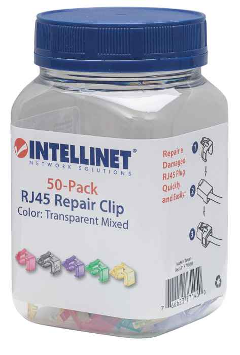 50er-Pack RJ45-Reparaturclips Packaging Image 2